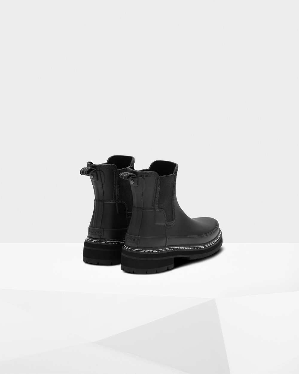 Botas Chelsea Hunter Feminina Pretas - Refined Stitch Detail - 37VHDUIOF